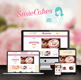 Website cửa hàng bánh ngọt Susie Cakes