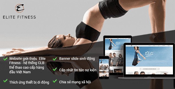 Website phòng tập thể thao Elite Fitness