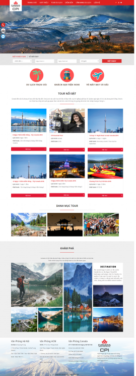 Website Du lịch Canada