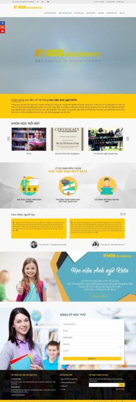 Website Học viện Anh ngữ KATA