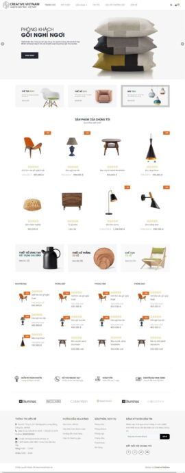 Mẫu website nội thất 01