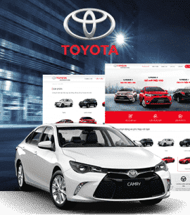 Mẫu website bán ô tô Đại lý Toyota