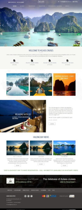 Website Du lịch Aclasscruises