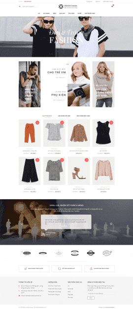 Mẫu web thời trang Creative Fashion