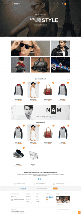 Mẫu Website thời trang Fashion store