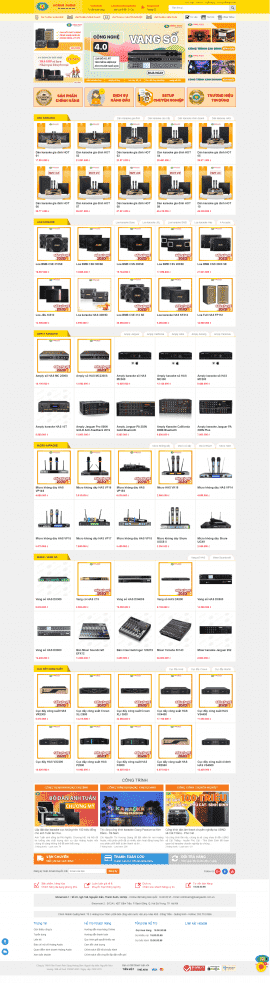 Website kinh doanh thiết bị âm thanh Hoàng Audio