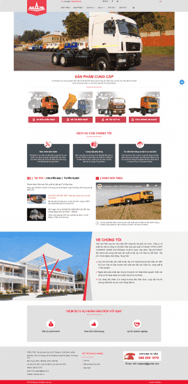 Website oto tải Maz Asia