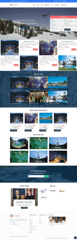 Mẫu website du lịch