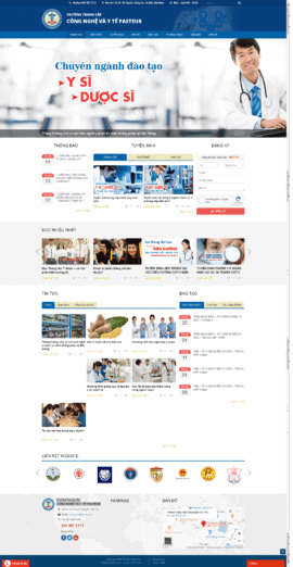 Web Trường Trung cấp Công y tế Pasteur