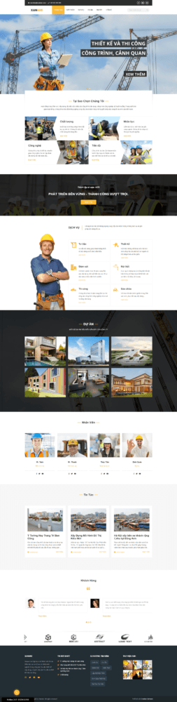 Mẫu website xây dựng