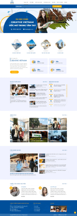 Mẫu website Du học pro