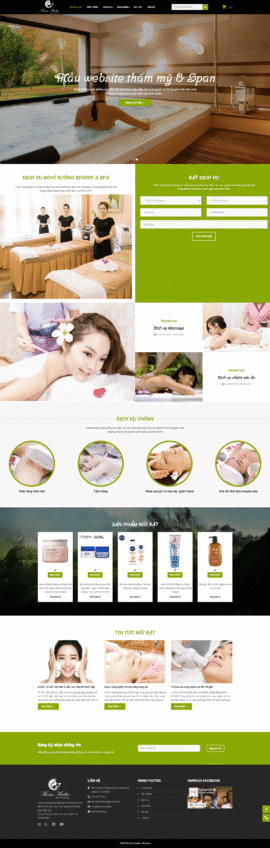 Mẫu website Spa, làm đẹp