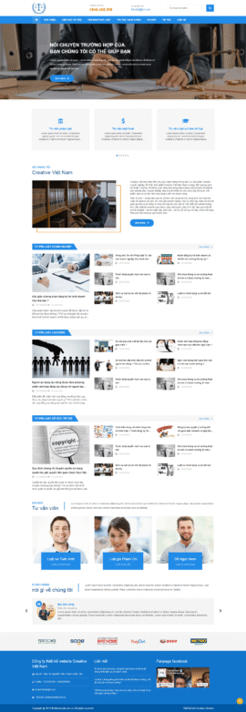 Mẫu website công ty Luật