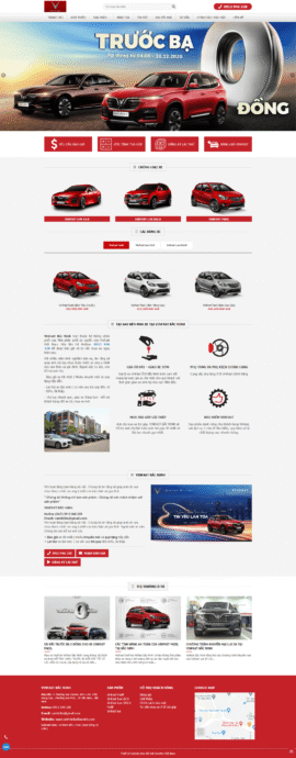 Website bán ô tô – Vinfast  Bắc Ninh