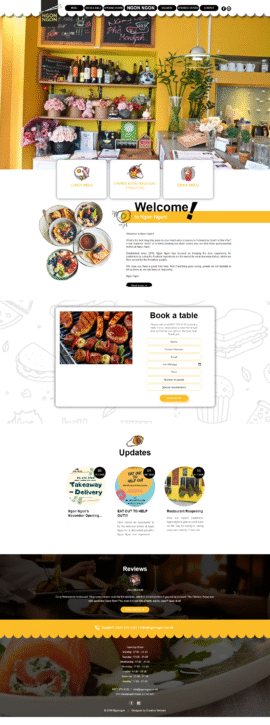 Website Nhà hàng Ngon Ngon