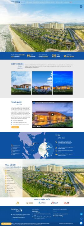 Website khu nghỉ dưỡng Ocean Luxury Villa