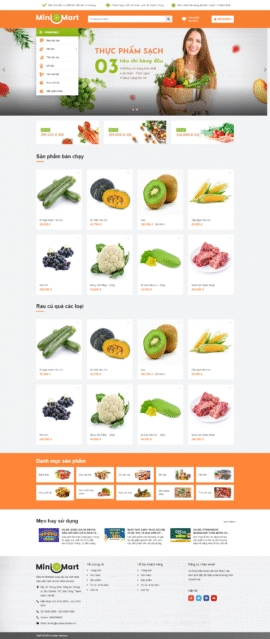 Website siêu thị thực phẩm Minimart