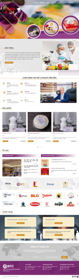 Website Công ty TNHH Công nghệ phẩm Ba Đình