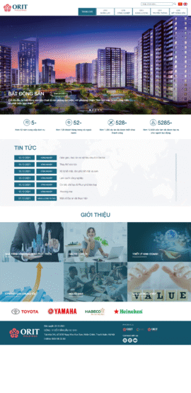 Website công ty cổ phần đầu tư Orit