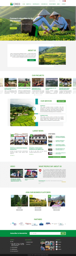 Website Trung Tâm Phát Triển Kinh Tế Nông Thôn (CRED)