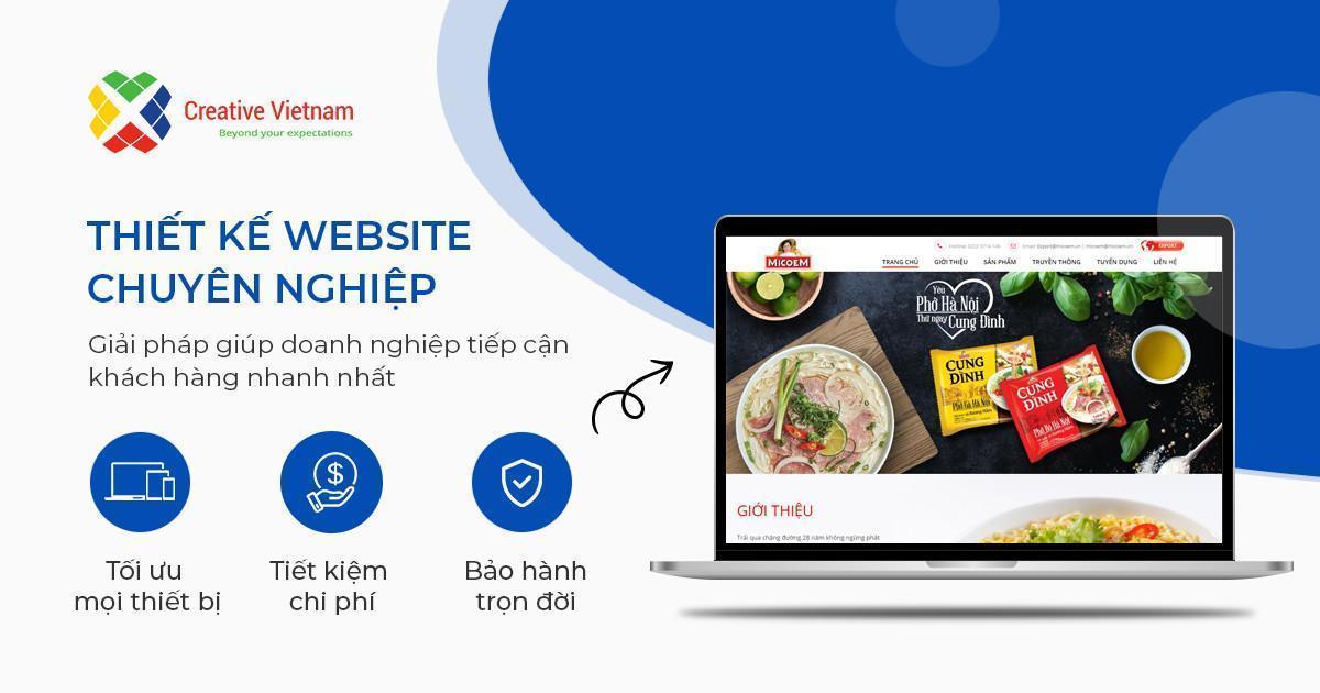 Creative Vietnam dịch vụ thiết kế website chuyên nghiệp