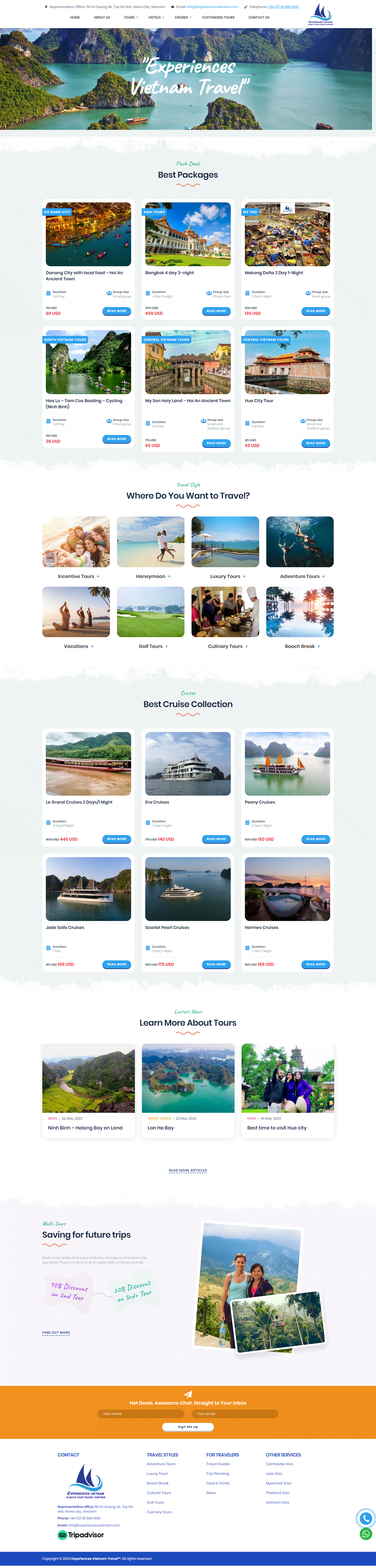 Home page experiencesvietnam com