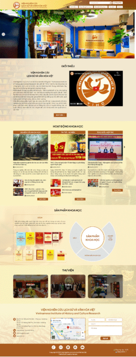 Website Viện nghiên cứu lịch sử và văn hóa Việt