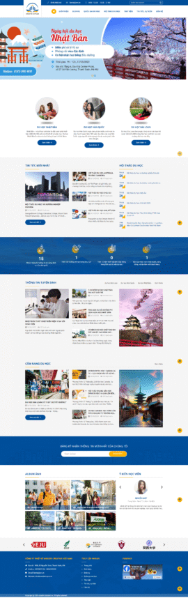 Mẫu website Tư vấn du học