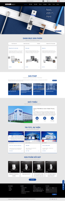 Website Công ty TNHH Điện lực Quốc tế Sassin Thượng Hải