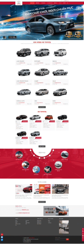 Thiết kế website Toyota