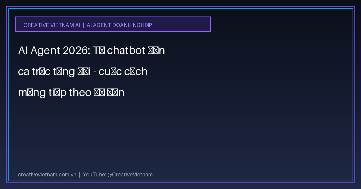 AI Agent 2026: Từ chatbot đến ca trực tổng đài - cuộc cách mạng tiếp theo đã đến