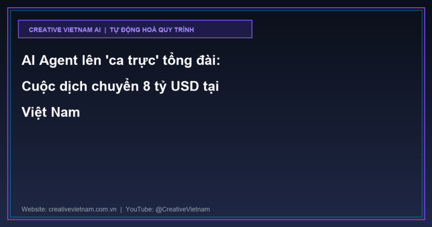 AI Agent lên ‘ca trực’ tổng đài: Cuộc dịch chuyển 8 tỷ USD tại Việt Nam