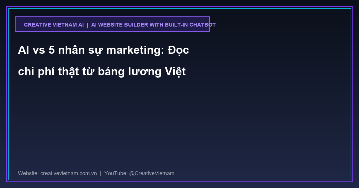 AI vs 5 nhân sự marketing: Đọc chi phí thật từ bảng lương Việt
