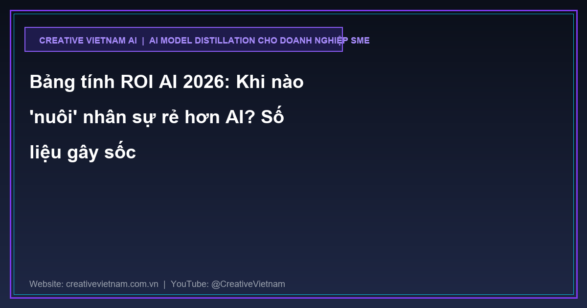 Bảng tính ROI AI 2026: Khi nào 'nuôi' nhân sự rẻ hơn AI? Số liệu gây sốc