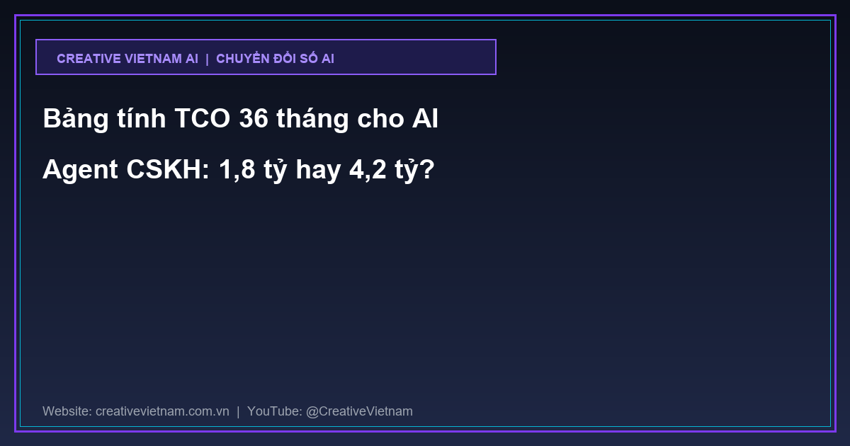 Bảng tính TCO 36 tháng cho AI Agent CSKH: 1,8 tỷ hay 4,2 tỷ?
