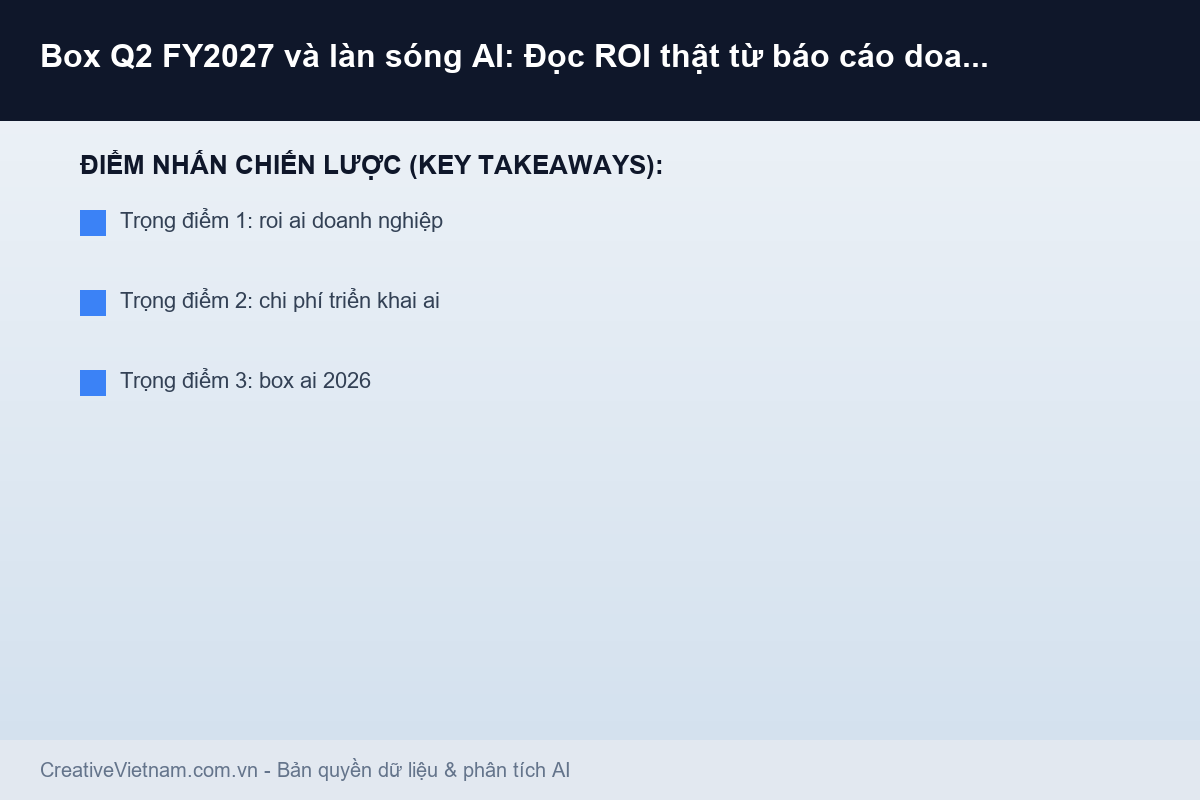 Box Q2 FY2027 và làn sóng AI: Đọc ROI thật từ báo cáo doanh thu doanh nghiệp - Infographic & Key Takeaways