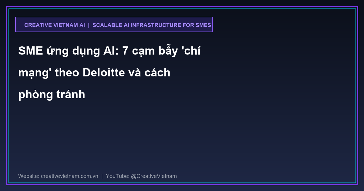 SME ứng dụng AI: 7 cạm bẫy 'chí mạng' theo Deloitte và cách phòng tránh