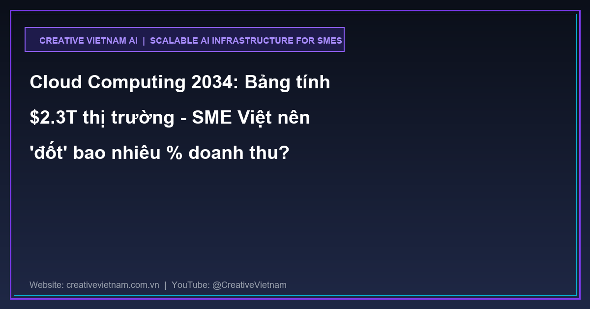 Cloud Computing 2034: Bảng tính $2.3T thị trường - SME Việt nên 'đốt' bao nhiêu % doanh thu?
