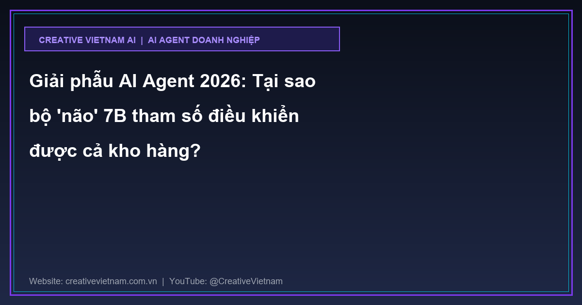 Giải phẫu AI Agent 2026: Tại sao bộ 'não' 7B tham số điều khiển được cả kho hàng?
