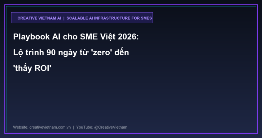 Playbook AI cho SME Việt 2026: Lộ trình 90 ngày từ ‘zero’ đến ‘thấy ROI’