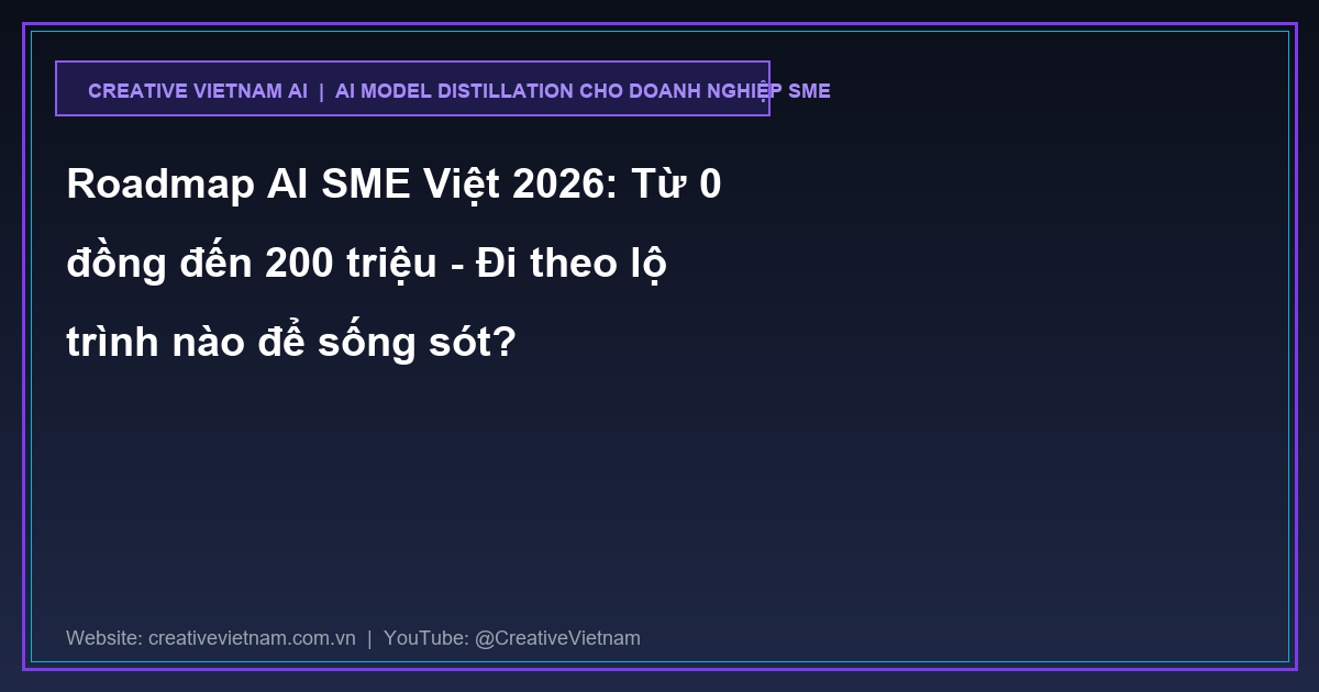 Roadmap AI SME Việt 2026: Từ 0 đồng đến 200 triệu - Đi theo lộ trình nào để sống sót?