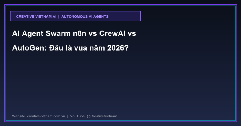 AI Agent Swarm n8n vs CrewAI vs AutoGen: Đâu là vua năm 2026?