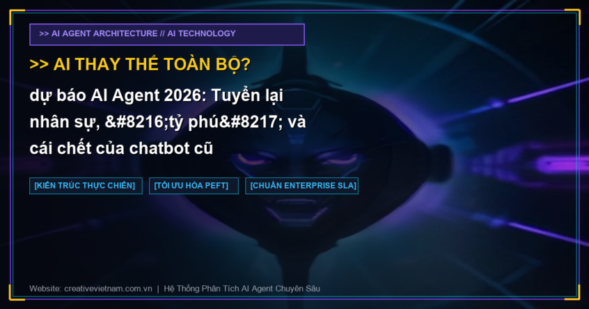 6 dự báo AI Agent 2026: Tuyển lại nhân sự, ‘tỷ phú’ và cái chết của chatbot cũ
