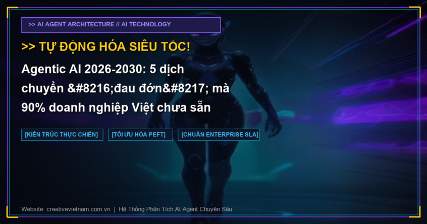 Agentic AI 2026-2030: 5 dịch chuyển ‘đau đớn’ mà 90% doanh nghiệp Việt chưa sẵn sàng