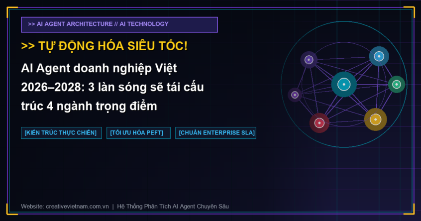 AI Agent doanh nghiệp Việt 2026–2028: 3 làn sóng sẽ tái cấu trúc 4 ngành trọng điểm