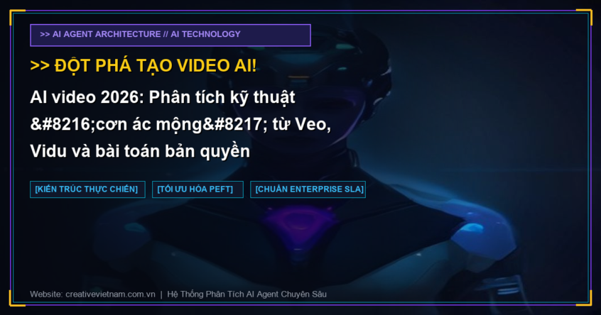 AI video 2026: Phân tích kỹ thuật ‘cơn ác mộng’ từ Veo, Vidu và bài toán bản quyền