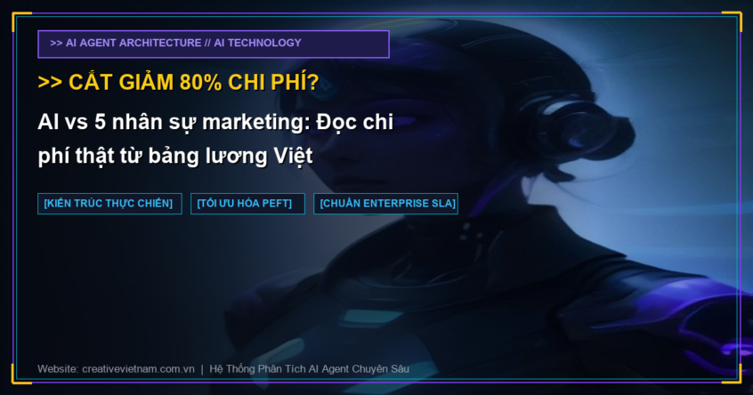 AI vs 5 nhân sự marketing: Đọc chi phí thật từ bảng lương Việt