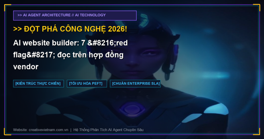 AI website builder: 7 ‘red flag’ đọc trên hợp đồng vendor