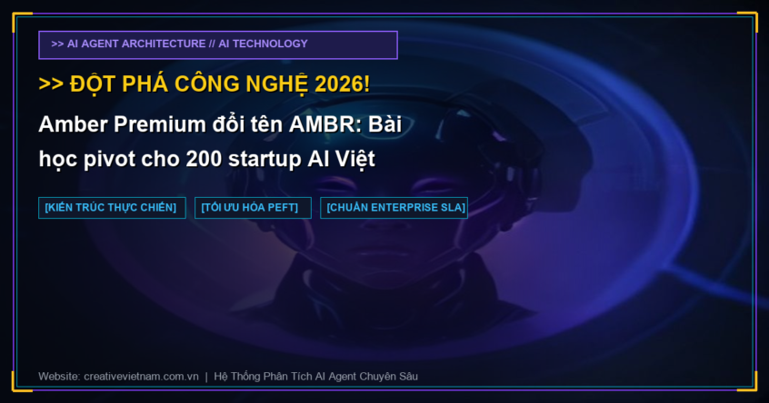 Amber Premium đổi tên AMBR: Bài học pivot cho 200 startup AI Việt