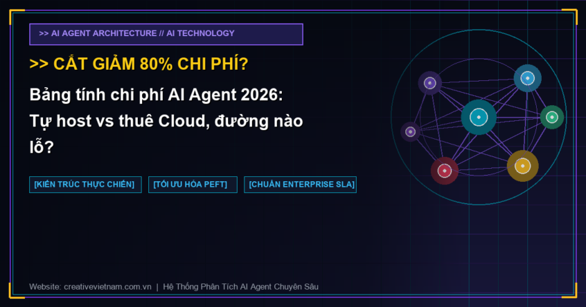 Bảng tính chi phí AI Agent 2026: Tự host vs thuê Cloud, đường nào lỗ?